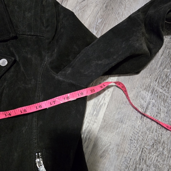 BCBGeneration Suede Leather Jacket Women's Size Large Dark Brown - Picture 12 of 13